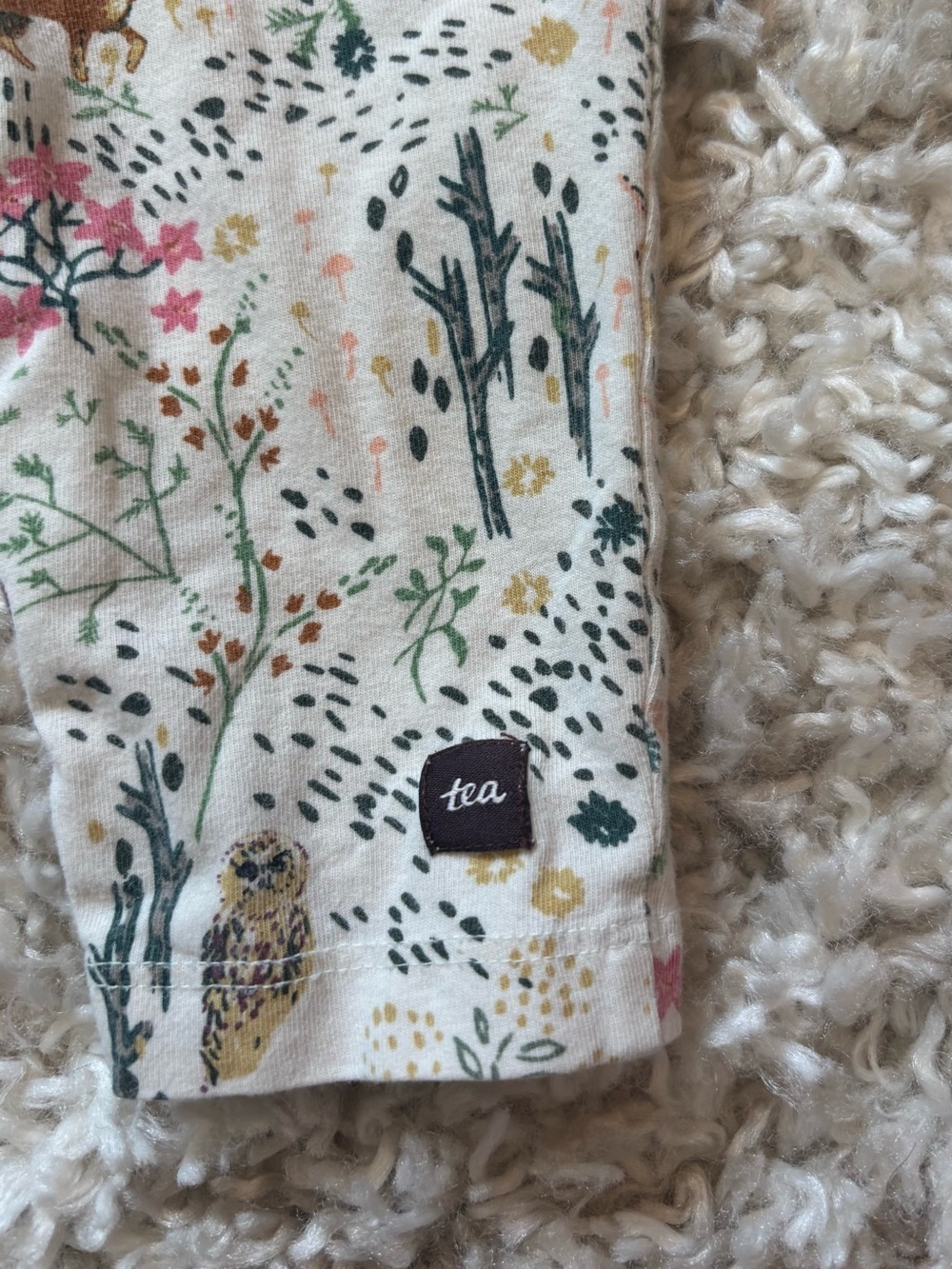 Tea Collection Long Sleeve Romper with Wildlife Print - Picture 3 of 5